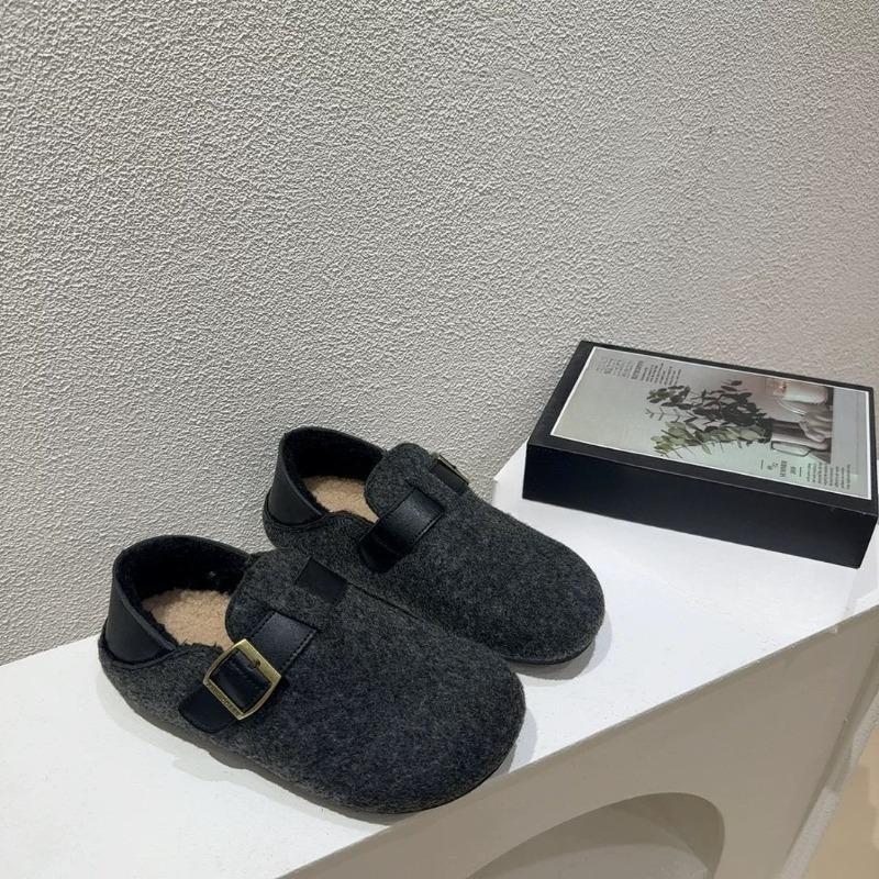 High-ankle Women's New Cotton Shoes with Thick Soles, Lazy Style, Filled with Warm Fleece, Retro Design