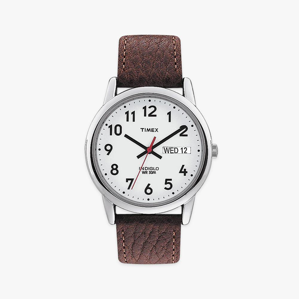 [Timex] Easy Reader День-Дата Коричневый Кожаный Ремешок Наручные Часы 35мм T20041