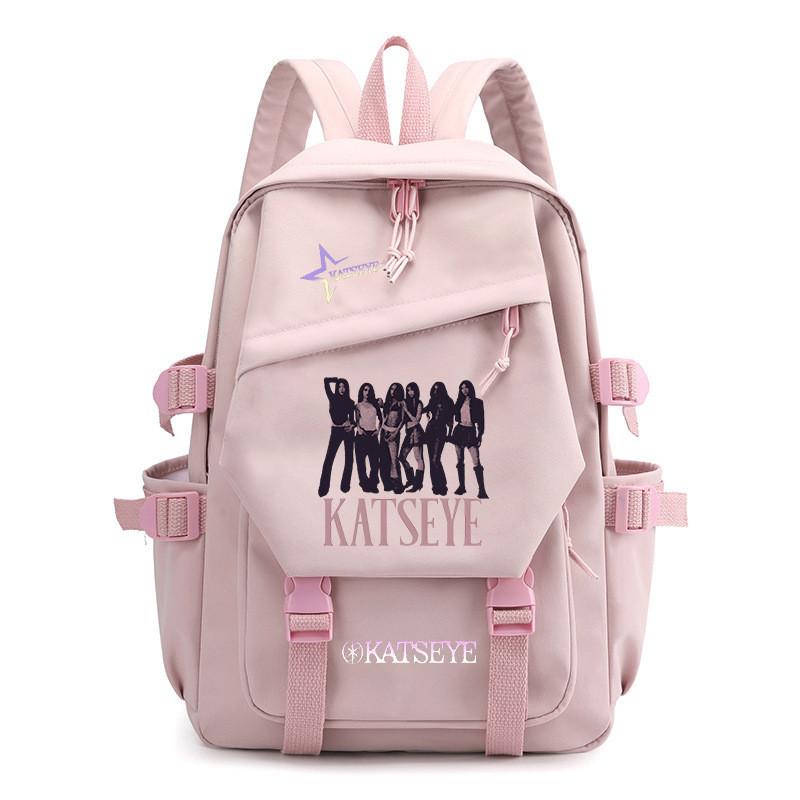 

Kids Unisex KATSEYE Printed Backpack Student School Waterproof Large Capacity Backpacks