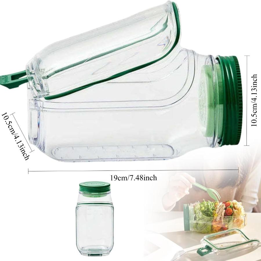 

Home Salad Container Box Portable Meal Box Large Capacity Leak Proof Cover Kitchen Food Suitable for Gym Office Fruit Bowl