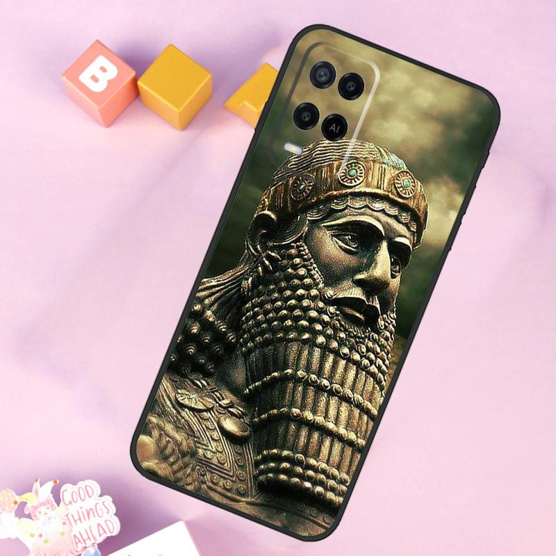 Assyrian Lamassu Winged Bull Case For Oppo A60 A80 A40 A15 A16 A17 A57 A94 A74 A54 A76 A96 A18 A38 A58 A78 A98 A5 A6 Pro