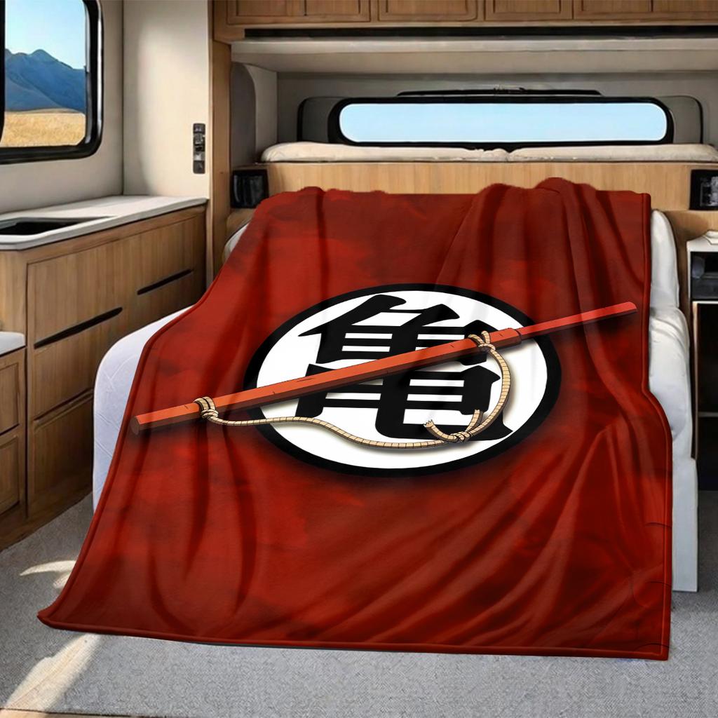 1pz Coperta in Flanella con Stampa Dragon Ball Super, Alta Qualità per Tutte le Stagioni, Decorazione per la Casa, Calore e Comfort, Perfetta per Regali di Natale