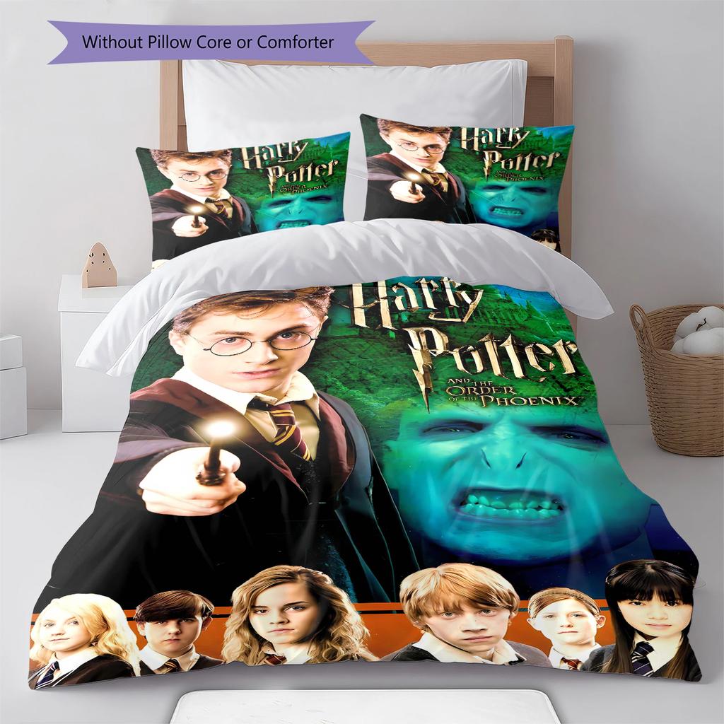 Set Copripiumino Trapuntato con Fantasia Salvatore Potter Federa Decorazione per la Casa Regalo (1 * copripiumino + 2 * federa, senza nucleo)