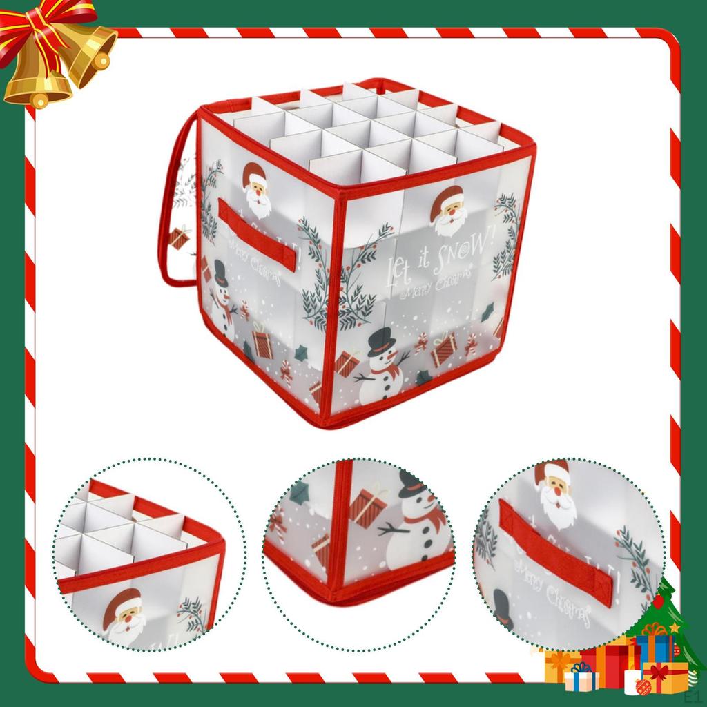 Aufbewahrungsbox für Weihnachtsschmuck Bewahren Verstellbare Trennwände für Weihnachtsfeiertag