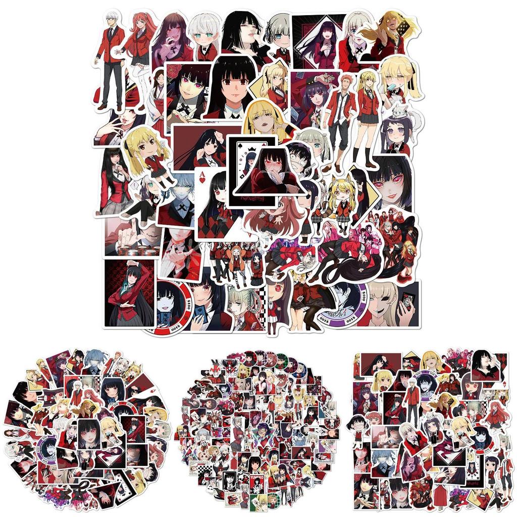 Removable Kakegurui Stickers Ideal For Phones Laptops And Refrigerators