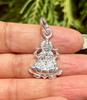 925 Sterling Silver Devi Lakshmi Laxmi Pendant Jewelry, Handmade, Handcrafted, Saraswati Pendant, 3.3gm, Hindu Goddess, High Polish Jewelry