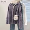 Women's Cozy Hooded Lamb Wool Blend Loose Pullover