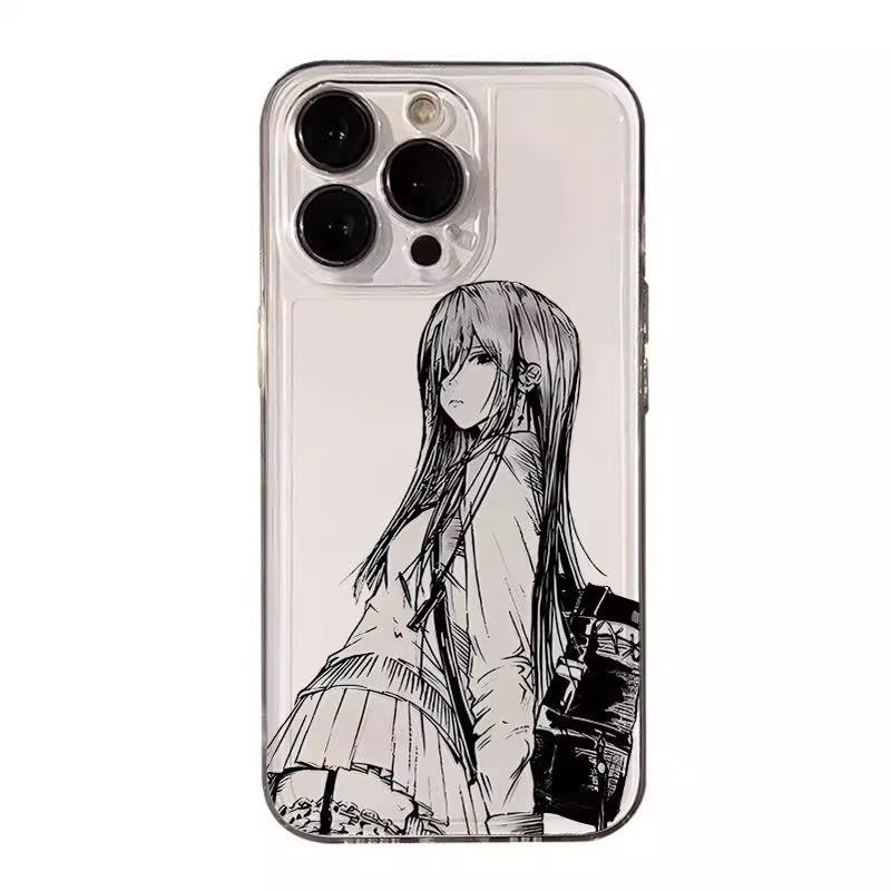 

Sketch Girl for Apple 16ProMax Mobile Phone Case New for IPhone15 Premium 14 Silicone Anti-fall 13 For Apple 6/For Apple 6S