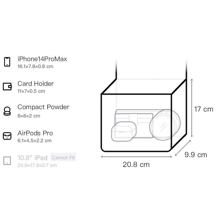 A.P.C Solid Color Minimalist Fashion Smooth Drawstring Leather Shoulder Crossbody Clutch Women bags Black PUAAT-F61582