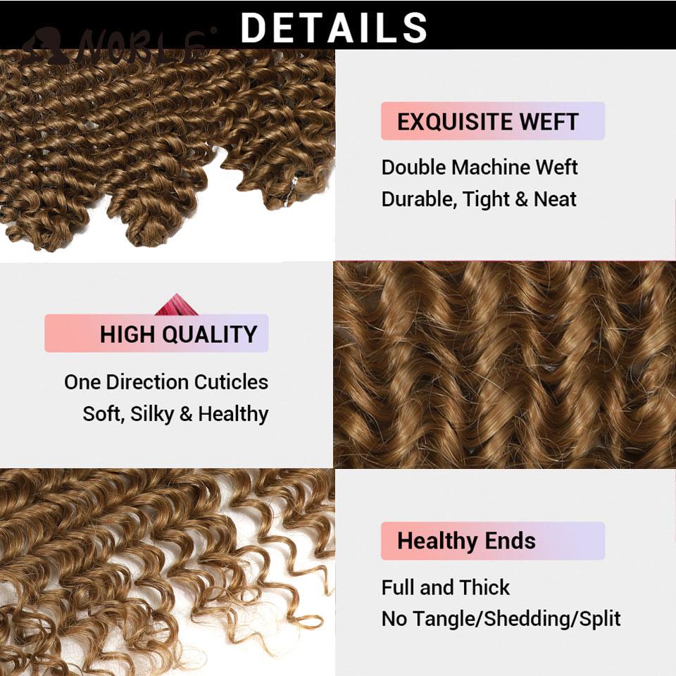 Edle Synthetische Flecht-Haarverlängerungen Deep Twist Curly 24 Zoll/60 cm Zopfhaar Ombre Hellgoldbraun Twist Häkelhaar