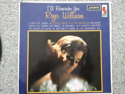 LP Record ROGER WILLIAMS (2) - I'll Remember You SHR8281 London Records 1966 UK Soundtracks & Musicals Used