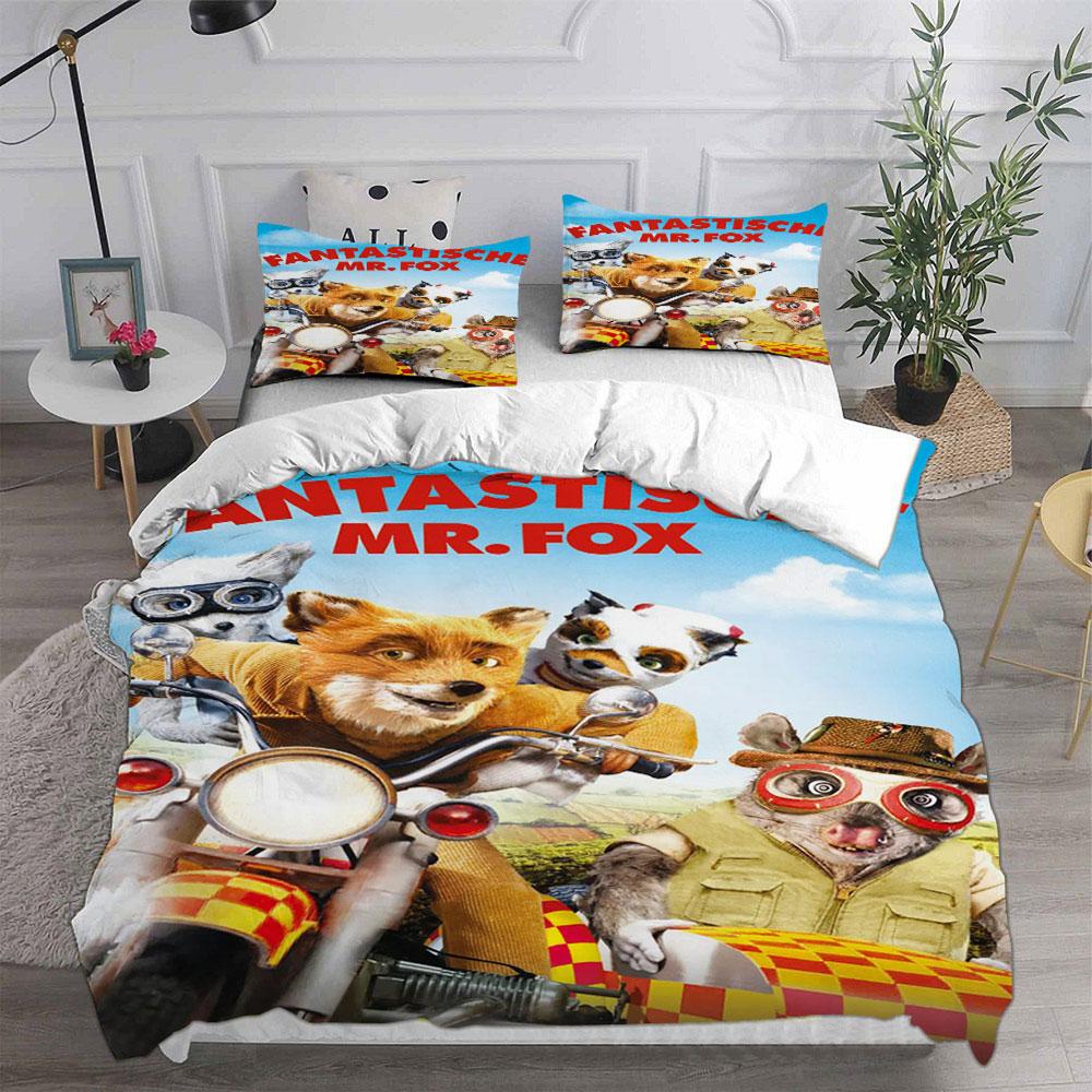 

Fantastic Mr. Fox (2009) Bedding Sets Bed Cover Comforter Duvet Cover Pillow Case 2-3 Pieces Sets Kids Adult Bedroom Decor EU Single 135x200cm