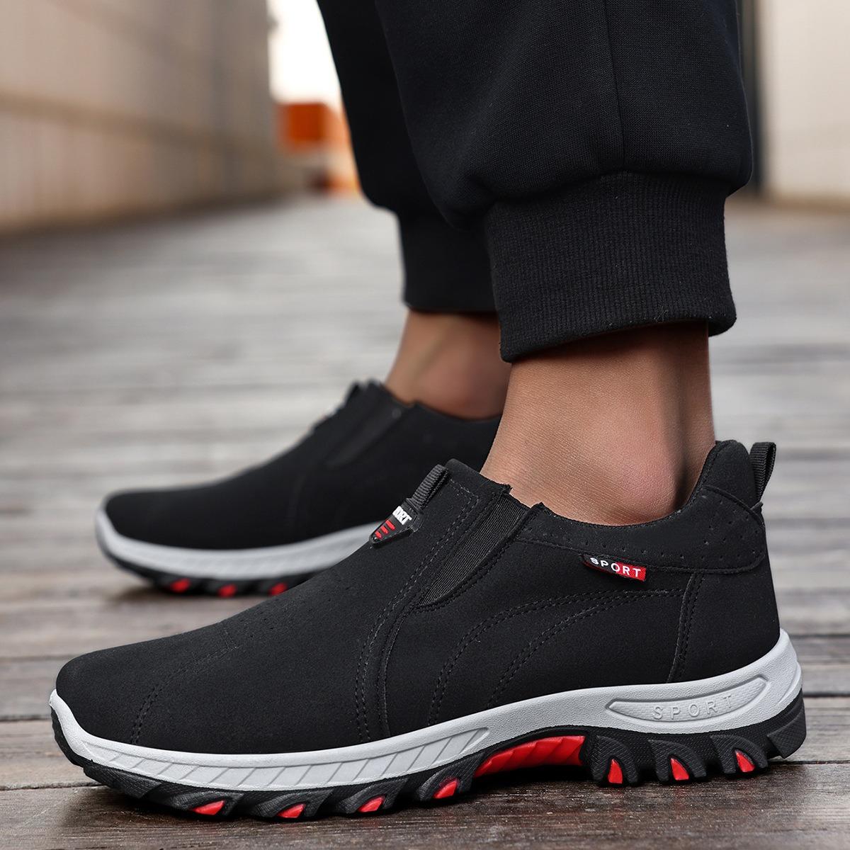 

Мужские, Легкие, Дышащие Туфли, Походные Ботинки - Нескользящая Мягкая Подошва, Прочный ПУ Верх, Повседневная Спортивная Обувь для Отдыха 45 чёрный