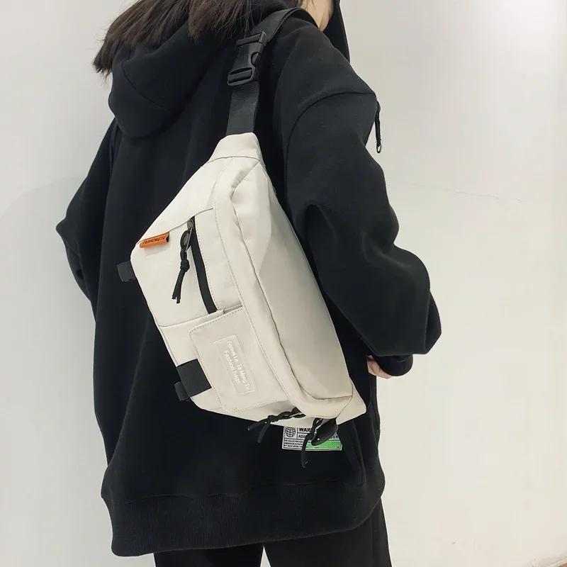 Chest Pack Woman 2025 New Street Trend Waist Bag Unisex Outdoor Sports Fanny Pack Shoulder Bag Fashion Nylon Belt Bags Purse