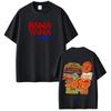 Rawayana ¿Donde Es El After_ 2026 Tour Grafik-T-Shirt, Unisex Hip Hop Reine Baumwolle Lässig Kurzarm Streetwear T-Shirt