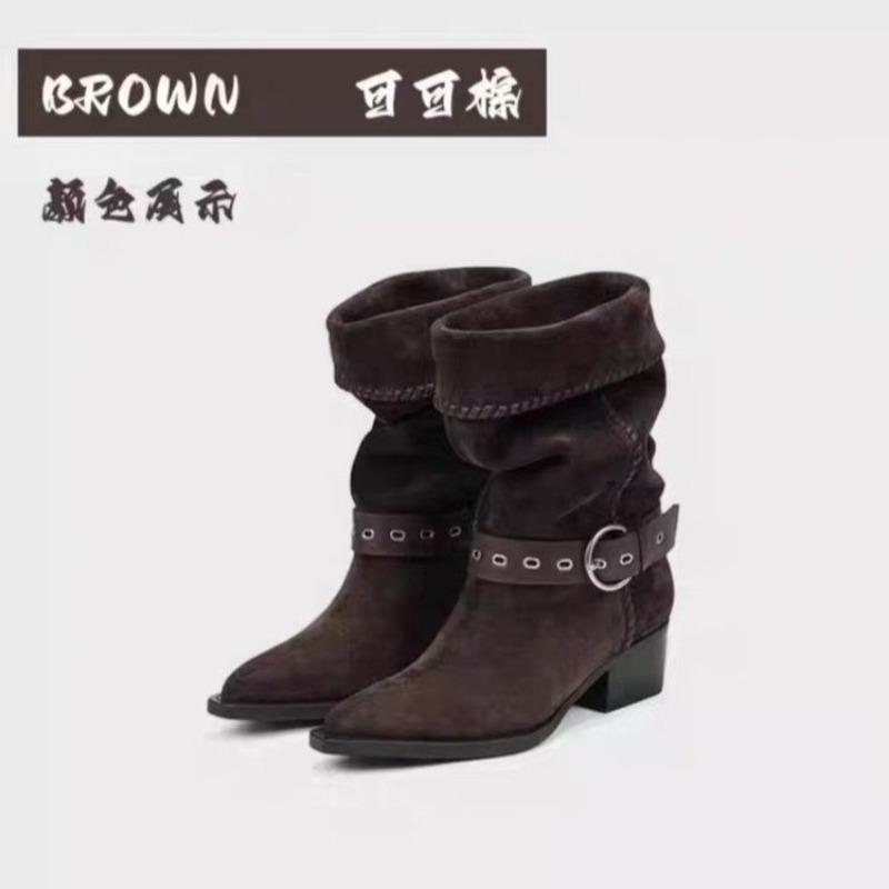 

Fashion Women s New Vintage Mid-Leg Boots for Summer 2025 40