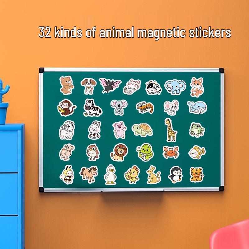 

Cartoon Animal Recognition Fridge Magnets - Educational Toy for Kids