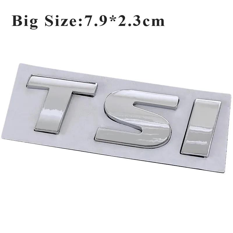 AGLNX1 3D Metal TSI Logo Car Rear Trunk Emblem Badge Decals Sticker For VW Volkswagen Tiguan Polo Golf 4 5 6 MK6 MK7 Jetta Passat B5 B6 QQ14