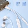 USB C auf 3,5mm Anschluss USB C Splitter Adapter Ladekabel Draht 2 in 1 Unterstützt 15W Schnellladung für Kopfhörer Tablets