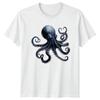 Dark Octopus Illustration T-Shirt Gothic Marine Wildlife Gift For Him And Her