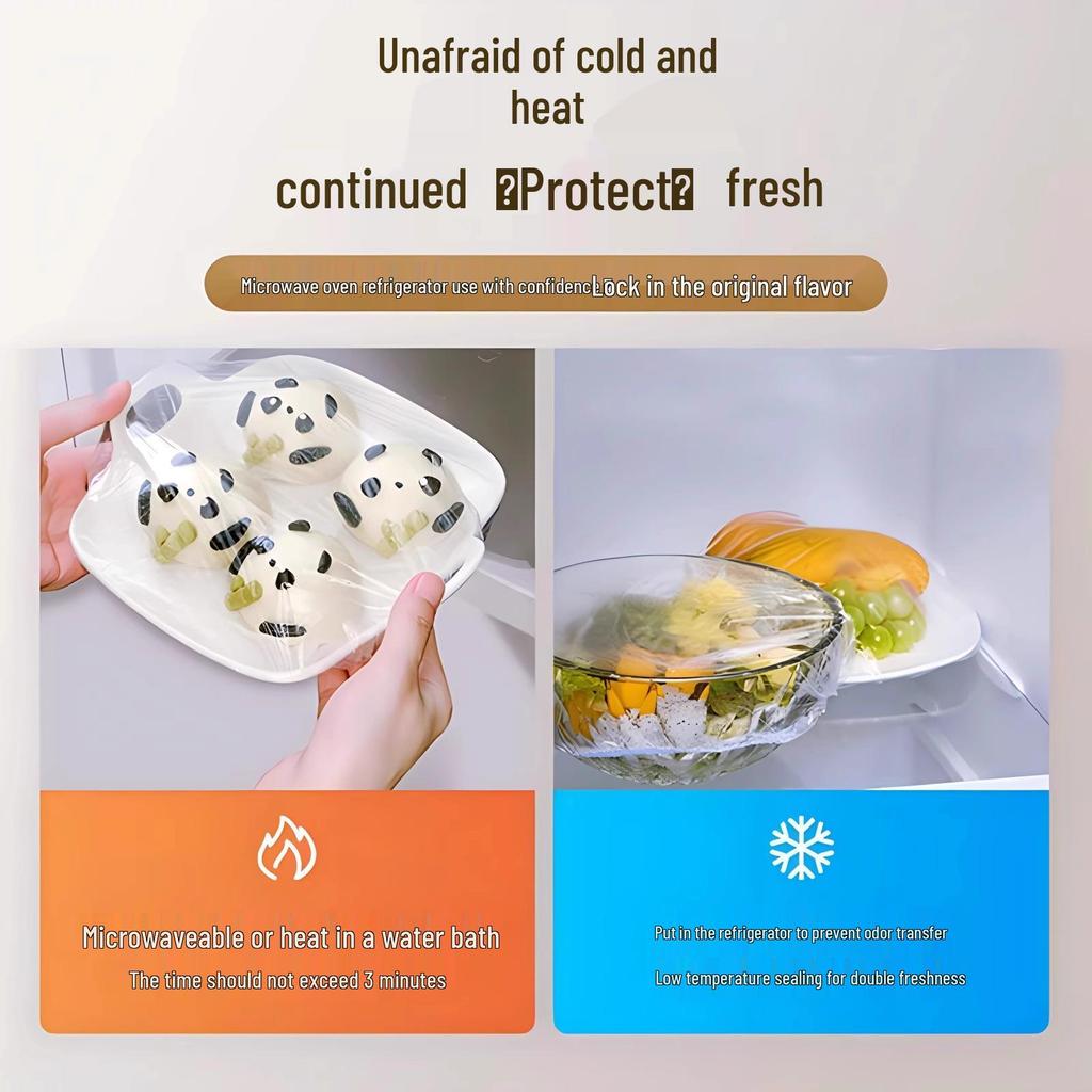 Disposable Elastic Cling Film Bowl Covers - Keep Food Fresh