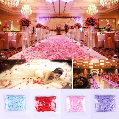 Table Decoration 3D Flower Craft Throwing Rose Petals Love Heart Wedding Party Padded Fabric
