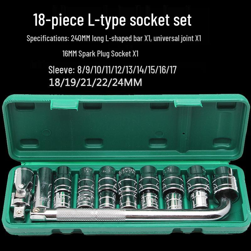 Multifunktionales T-Typ Sechskant-Steckschlüssel-Set für Autoreparatur und Reifenwechsel