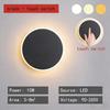 Bedroom Lamp, Bedside Lamp, Lighting, Corridor Background Wall, Living Room Lamp, , Three-color Dimmable LED Round Wall Lamp
