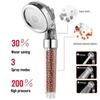 Functions High Pressure SPA Shower Head Water Saving Handheld Rainfall Bathroom Accessory Anion Filter Shower for Bathroom Decor