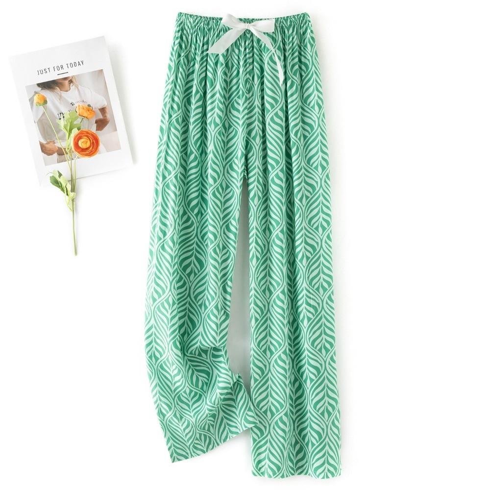 Breathable Sleepwear Ankle-Length Pants Thin Loungewear Home Pajama Pants Sleeping Trousers Spring
