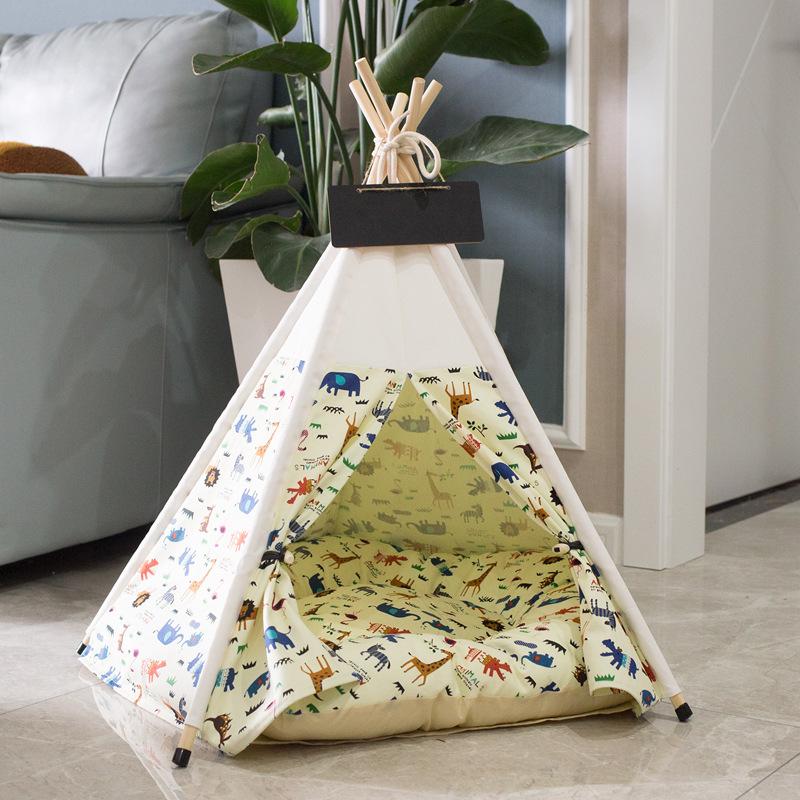 Pet Tent Kennel Canvas Dog Kennel Color Matching Cat Kennel