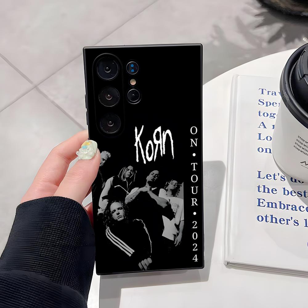 

Чехол для телефона K-Korn Hot Metal Rock Band для Samsung S26 Ultra S25 Edge Ultra S23 S22 S21 S20 Ultra Plus S24 Fe Samsung S23 Ultra