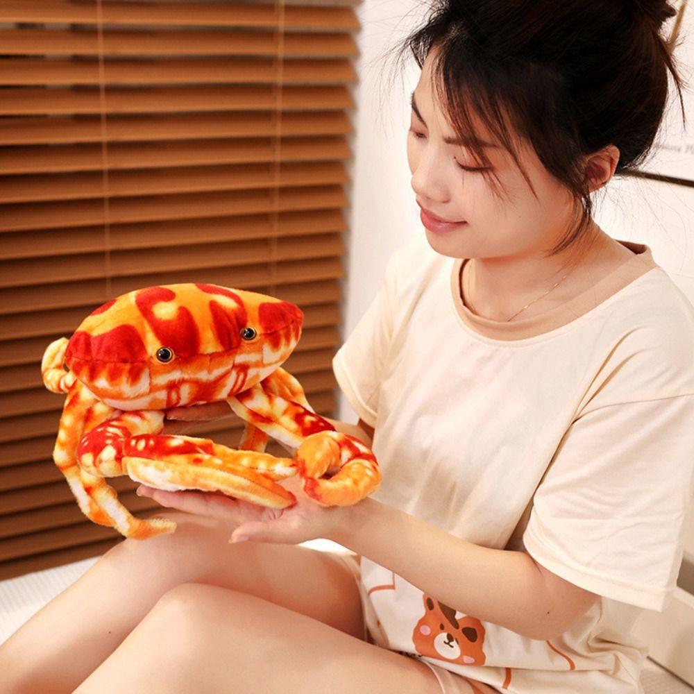 Lifelike Simulation Crab Plush Toy Fluffy Crab Stuffed Animal Doll  Home Decor