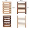 Wooden Natural Bamboo Soap Dishes Tray Holder Draining Box Storage Soap Rack Portable Shower Bathroom Soap Dish Storage Tray