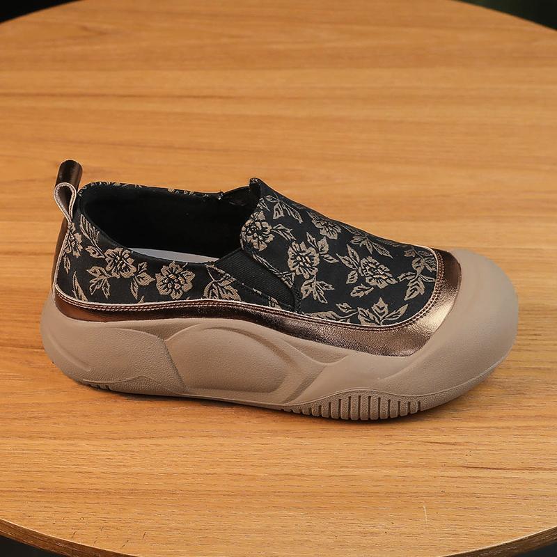 

Вышивка ретро платформа одинарные туфли женские новые ленивые на одном педале модные универсальные 35