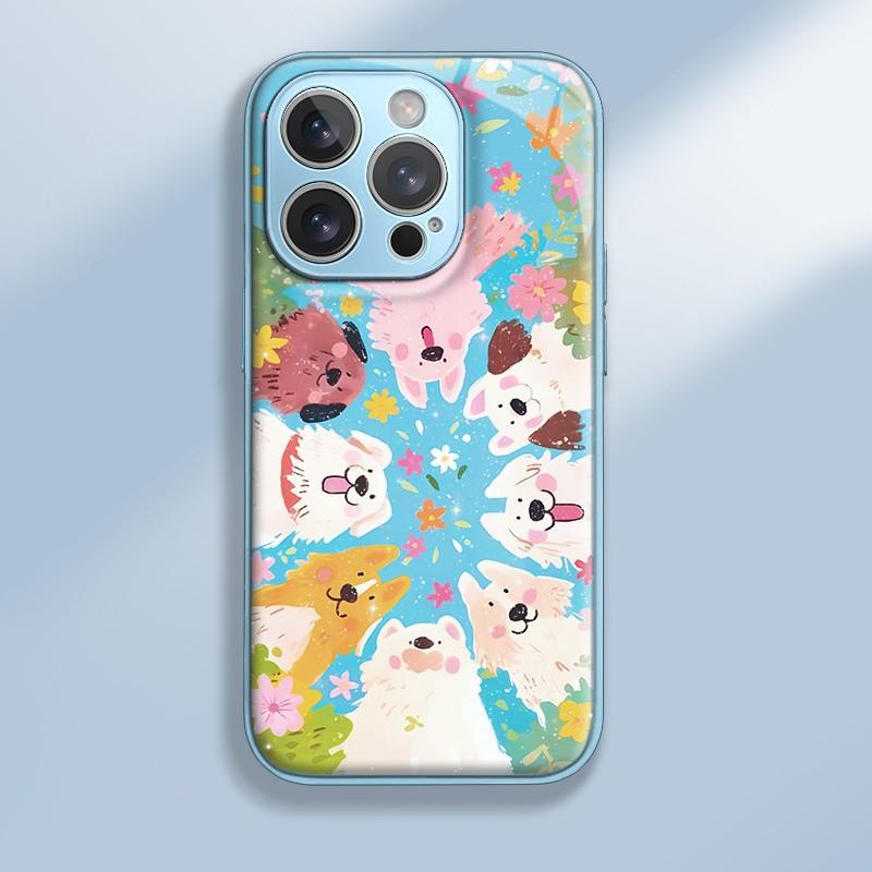 For Apple 16 Promax New Year Women's Model for IPhone Mobile Phone Case 15 Onlookers Dog 14pm Hydrogel Shell