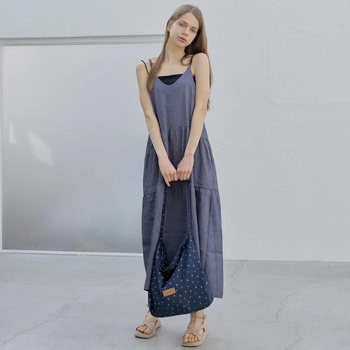 Heart Pattern Eco Bag - NAVY