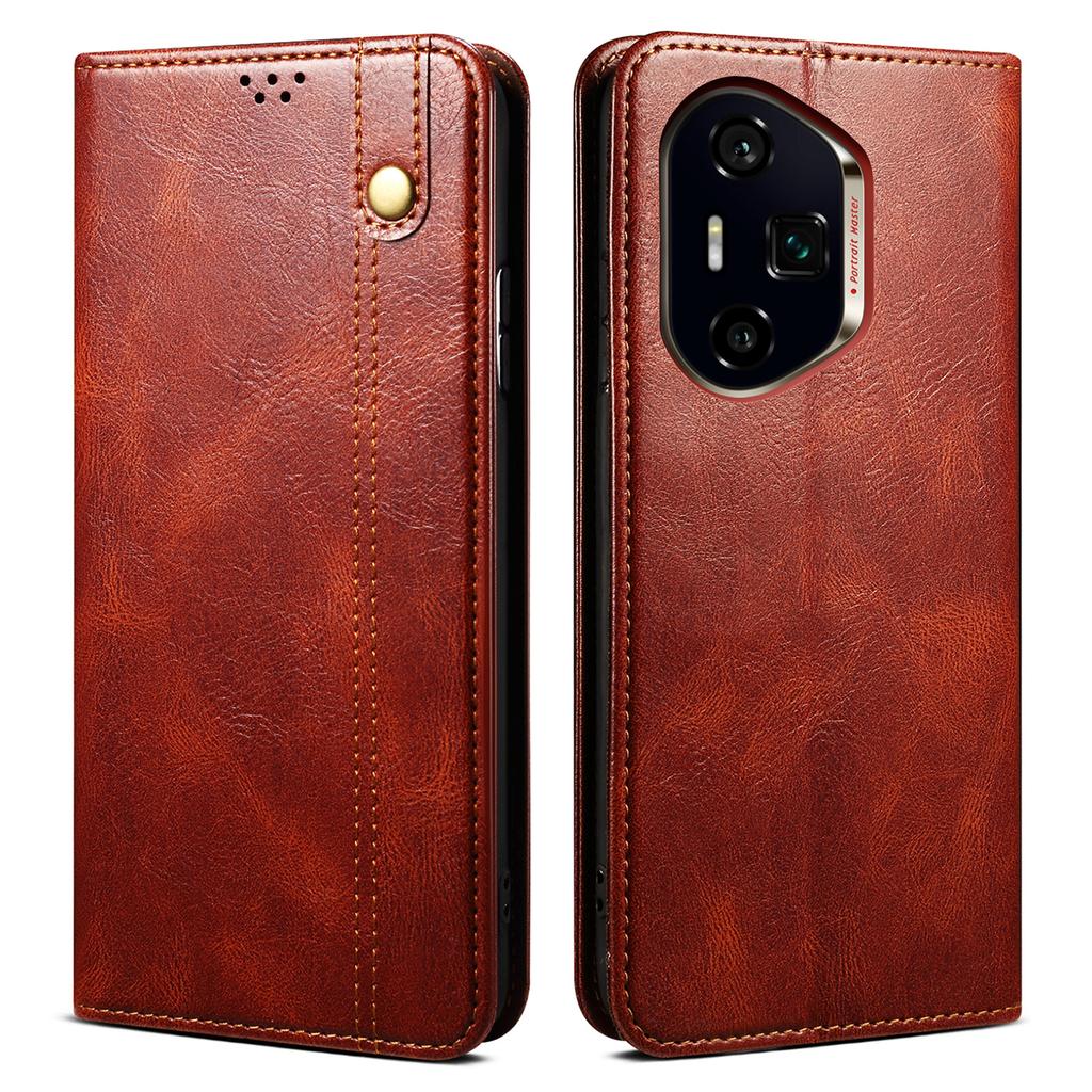 For Honor 300 Pro Case Crazy Horse Texture Waxy Leather Wallet Stand Phone Cover