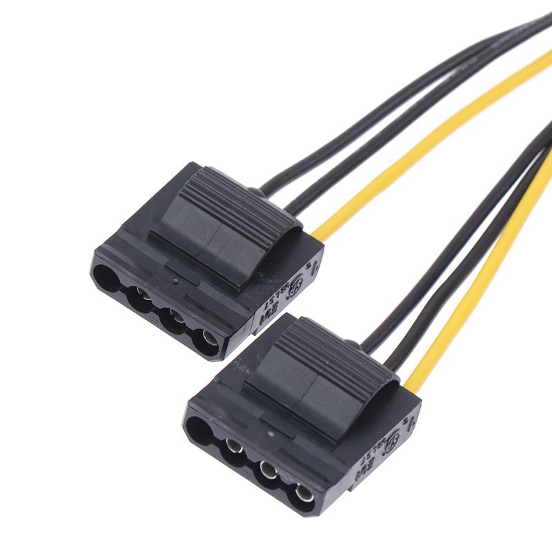 6Pin zu Dual 4Pin Ide Video Karte Power Kabel Adapter Grafikkarte Power Kabel Stecker
