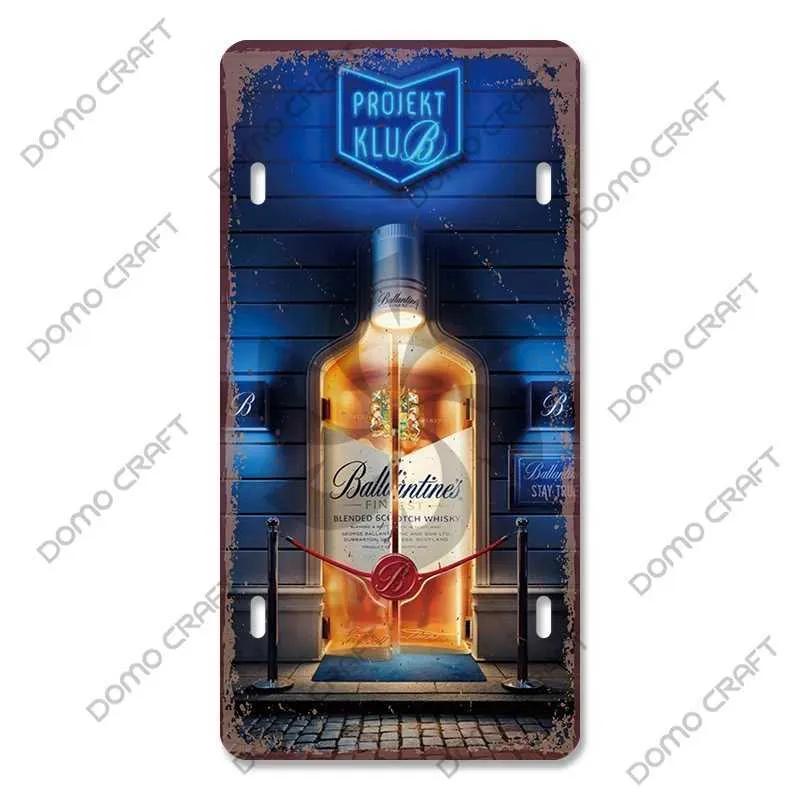 Whiskey Poster Metallblech Logo Whiskey Mädchen Weinglas Retro Metallschild Bar Club Bar Wohnzimmer Heimwanddekoration
