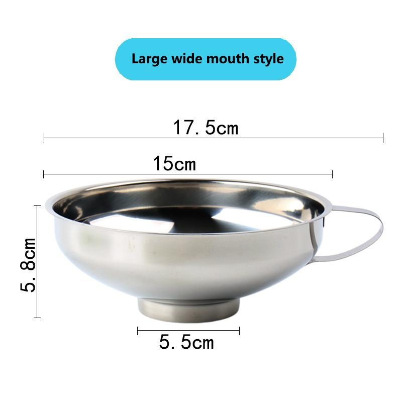 Kitchen Household Wide Mouth Funnel Stainless Steel Multifunctional Jam Canning Funnel Used For Kitchen Tools And Small Tools