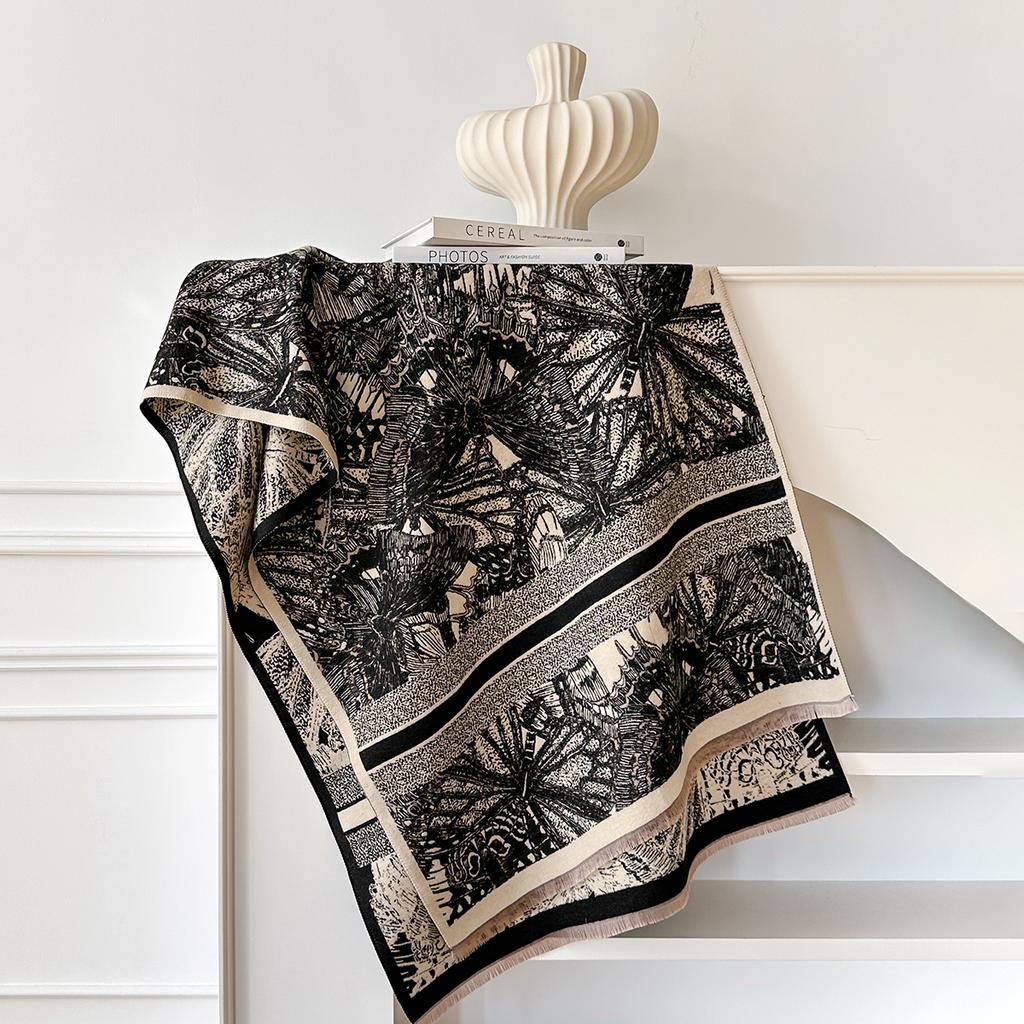 New  Luxury Autumn and Winter Cashmere Print Scarf Women Warm Pashmina Poncho Scarves Fashion Shawl Thick Foulard Bufanda