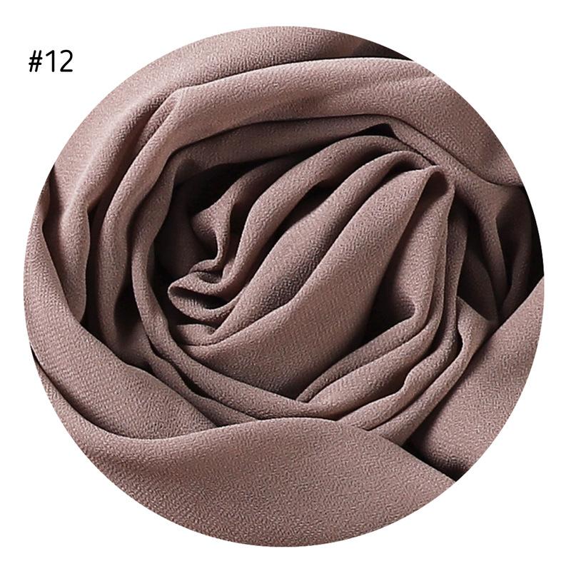 175X70Cm  High Quality Malaysian Pearl Chiffon Hijab Bundles Solid Color Scarves Head Scarf For Muslim Woman 73 Colors