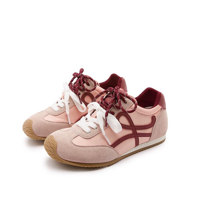 

Кожаные немецкие тренировочные туфли с внутренней платформой, женские универсальные и легкие туфли на мягкой подошве Forrest Gump, новая спортивная и повседневная обувь 36