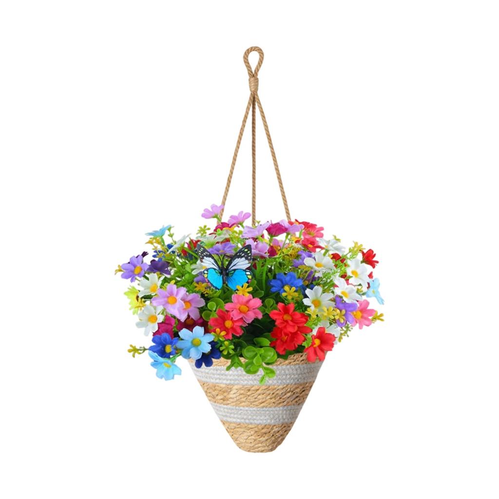 Simulated Flower Basket Decoration Flower Basket Spring Simulated Flower Decoration