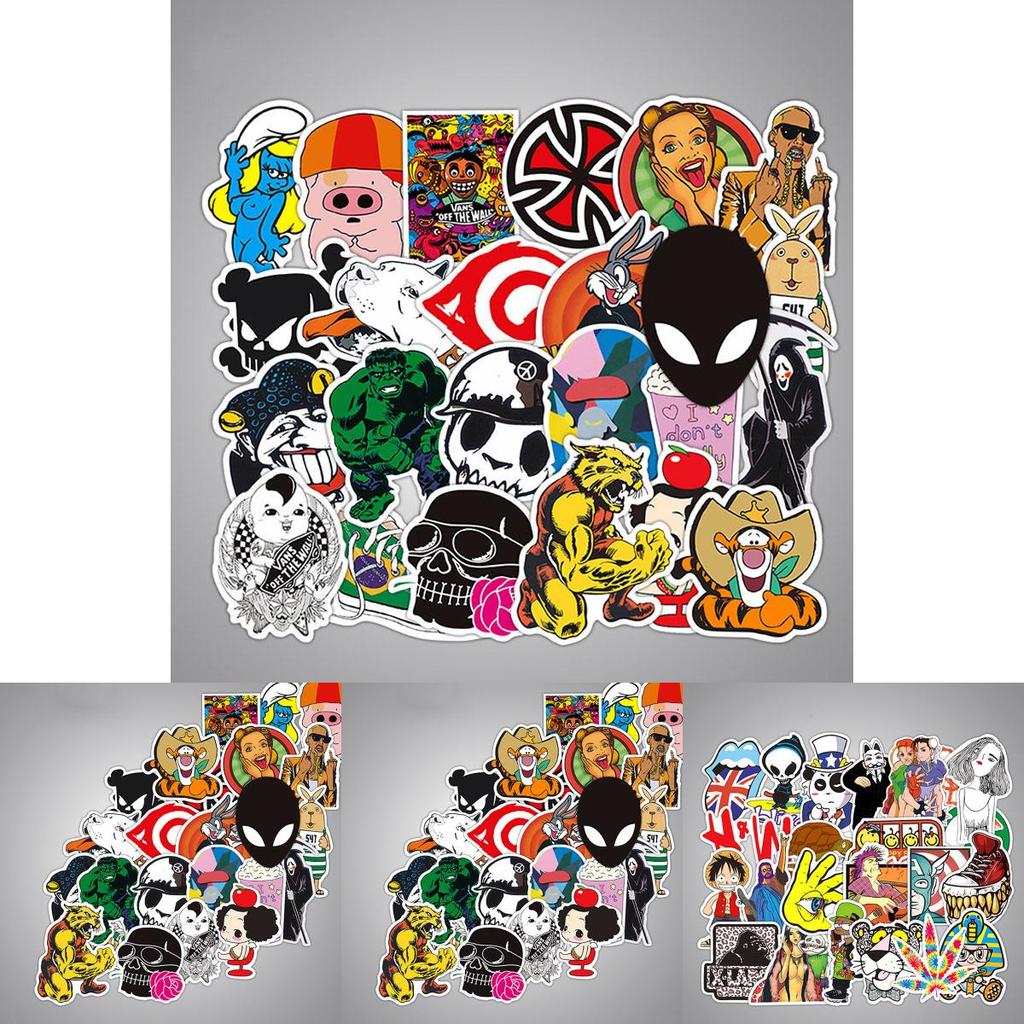 Vibrant 100 Pcs Skateboard Stickers With Waterproof Graffiti For Laptops And Luggage