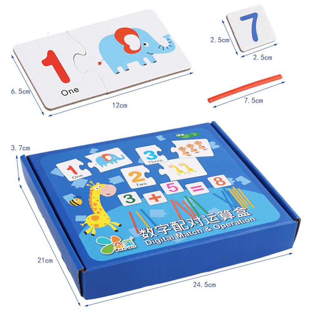 Dětské dřevěné hračky Montessori vzdělávací tyčky na počítání Matematika Výuka matematiky pro předškoláky Dárek pro děti