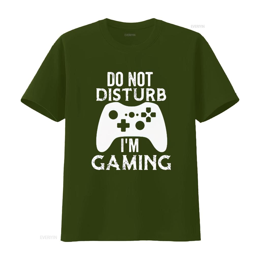 Mens Christmas Do Not Disturb I M Gaming T Shirt Video Game Gamer Black 3X Large Vintage Washed Streetwear Soft Comfortable