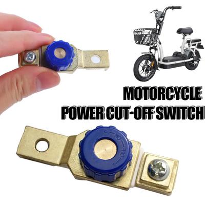 Motorcycle Battery Cut Off Terminal Anti-Leakage Disconnect Zinc Alloy Battery For Car Boat Marine RV Blue U7E8