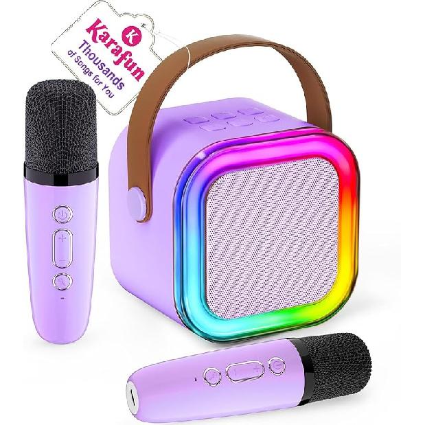 Mini Karaoke Machine for Kids, 2025 TOP Toys Birthday Gifts Ideas for Girls Ages 4, 5, 6, 7, 8, 9, 10, 12+ Years Old, Portable MP3 Player with 2
